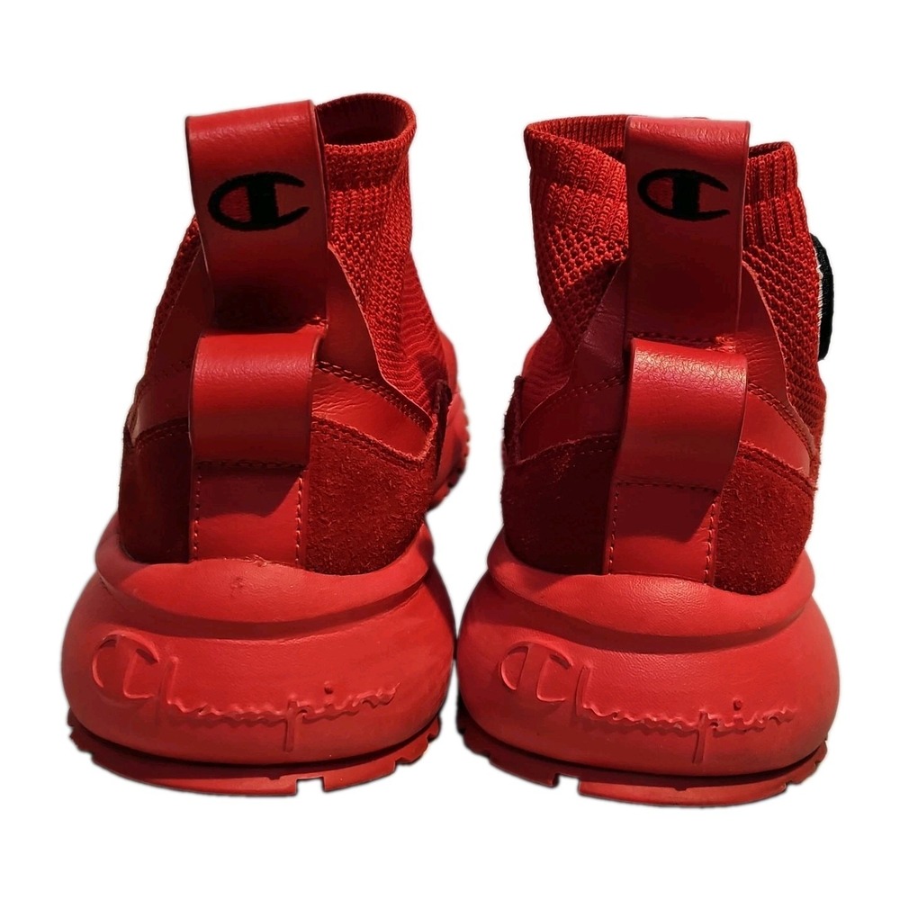 Men's Champion RF Mid Pull On Mid Top Lifestyle Sneaker Red Size 10 M - Picture 4 of 9